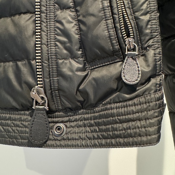 Burberry Biker Jacket duck Down Filled Lambs Leather Trim - Picture 7 of 8